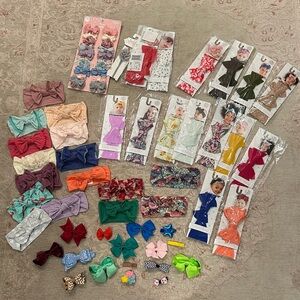 Huge bundle of hair bows and headbands